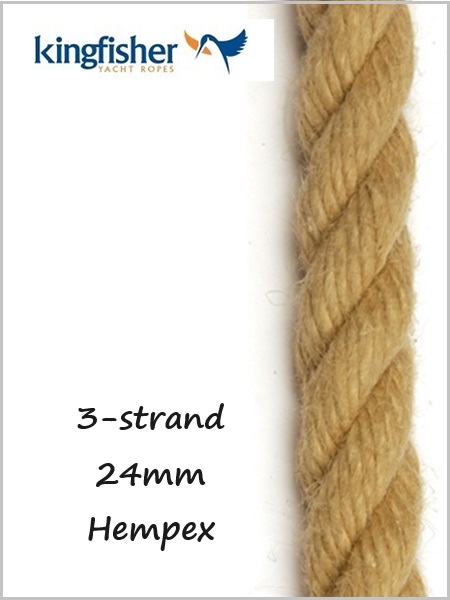 24mm - 3 strand Hempex (imitation hemp)